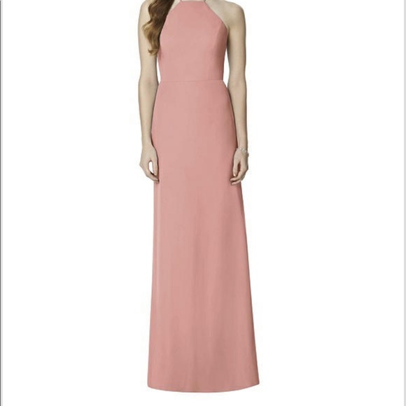 Size 4 desert rose lux chiffon bridesmaid dress - Picture 1 of 4